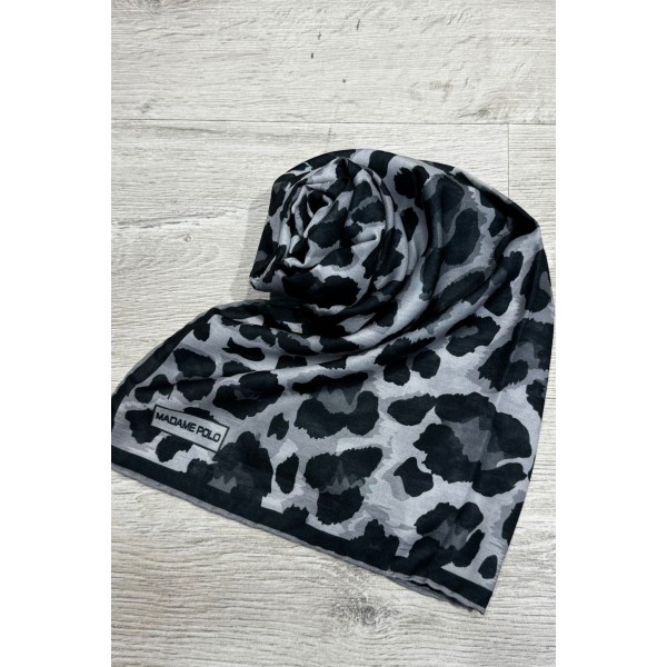 Dijital Soft Leopar Eşarp 01AK